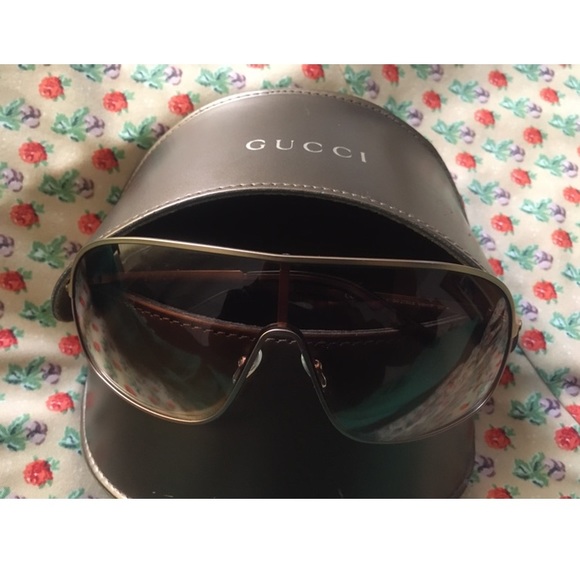 GUCCI Sunglasses Gold Bronze Brown GG Aviator main image 4